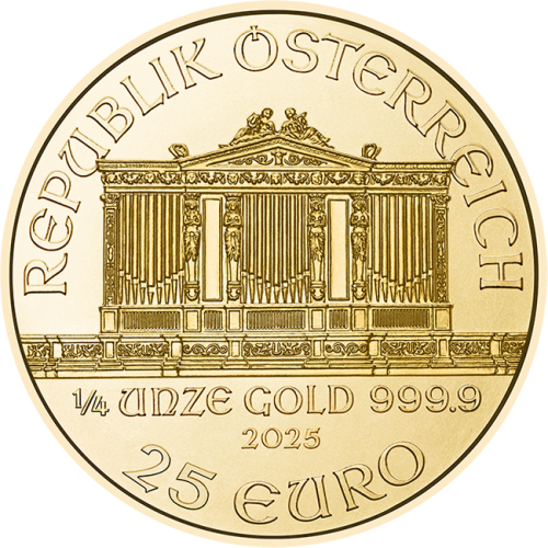 1/4 oz Austria Philharmoniker kuldmünt (2025)