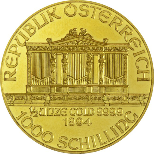 1/2 oz Austria Philharmoniker kuldmünt (eelnevad aastad)