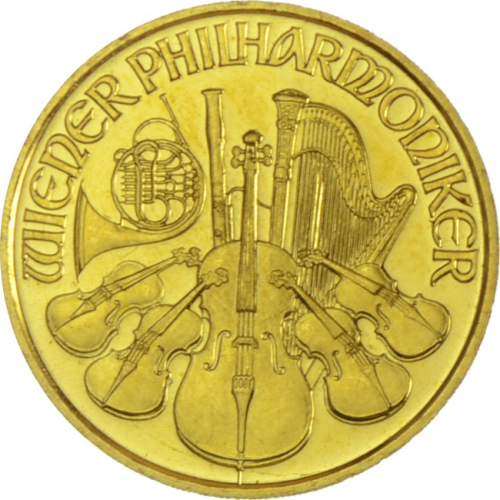 1/10 oz Austria Philharmoniker kuldmünt (eelnevad aastad)