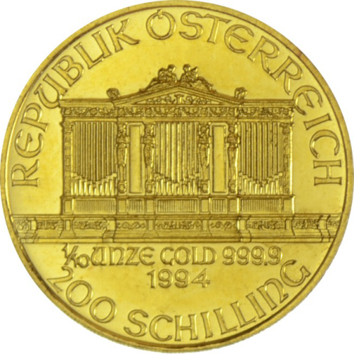 1/10 oz Austria Philharmoniker kuldmünt (eelnevad aastad)