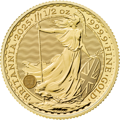 1/2 oz Suurbritannia Britannia kuldmünt (2025)